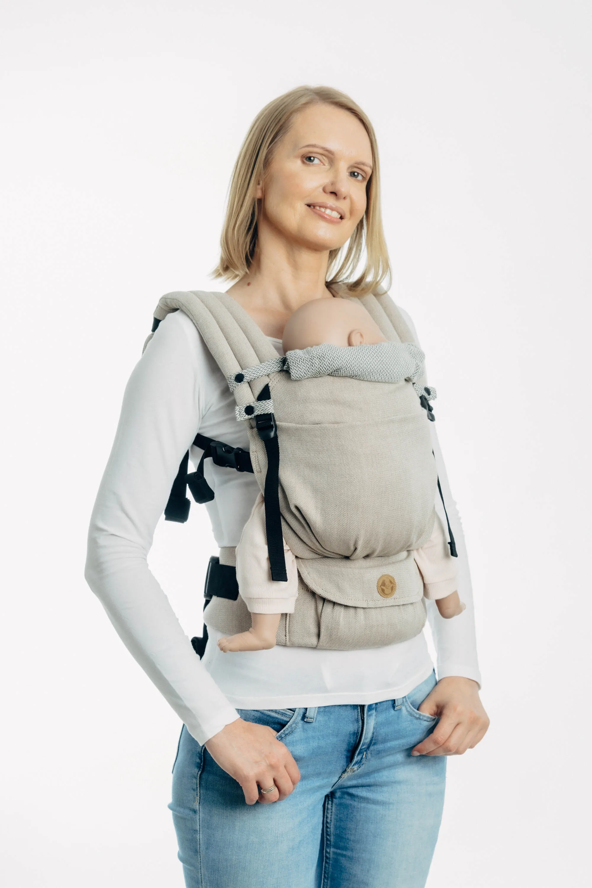 Grey Baby Carrier Hood by LennyLamb