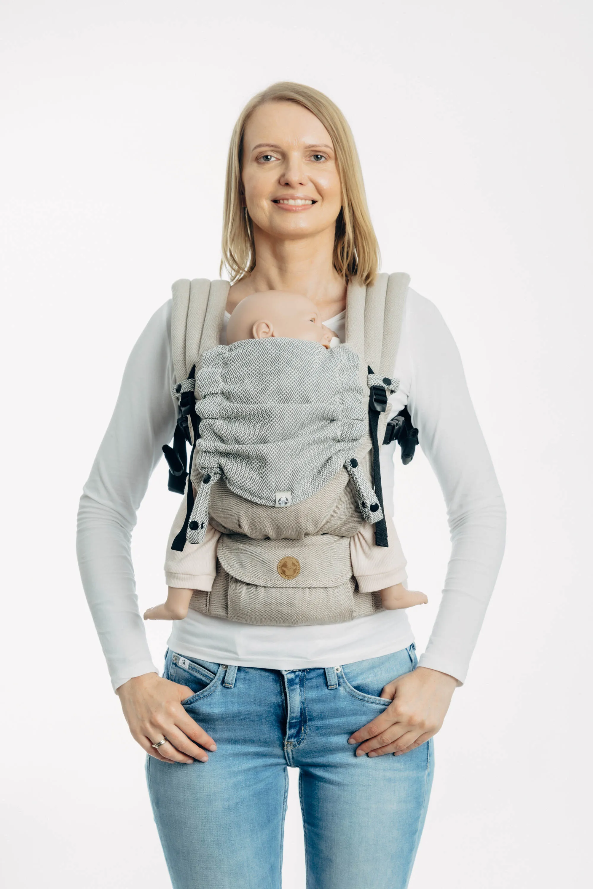 Grey Baby Carrier Hood by LennyLamb