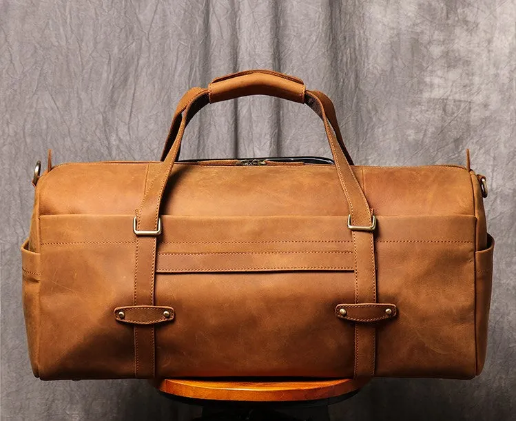 Handmade Full Grain Leather Weekend Bag Duffel Bag Leather Duffle