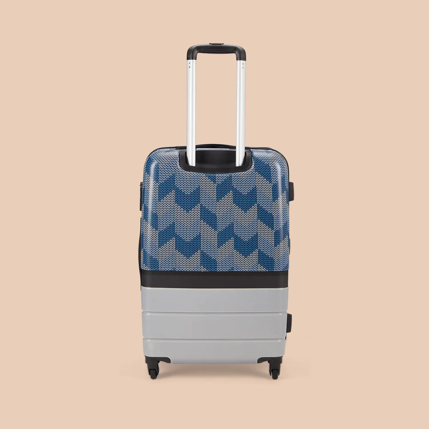 Himachal Chevron Grey Raahi Trolley Bag Combo (Cabin & Large)