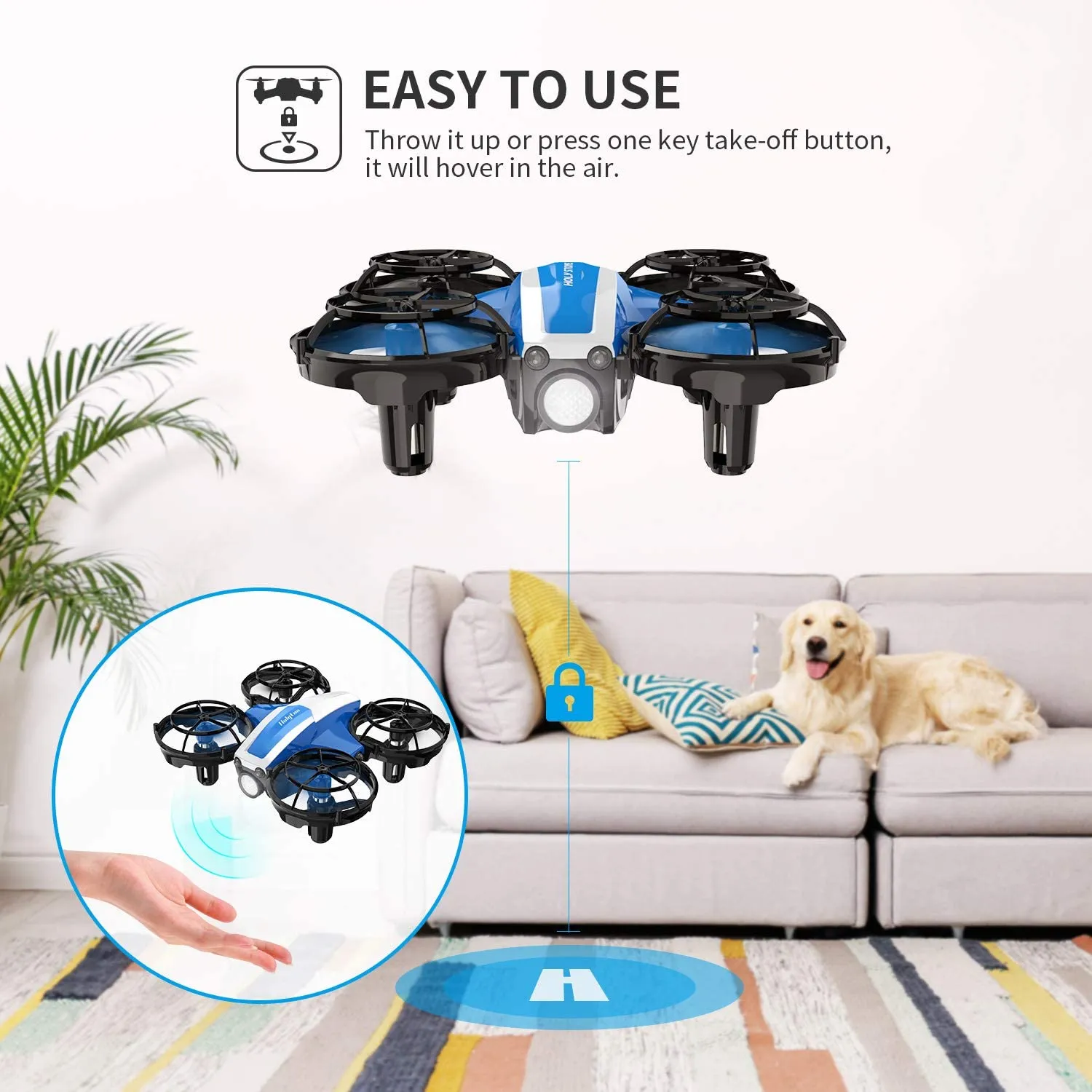 Holyton HS330 Mini Drone for Kids Beginners Hand Operated Remote Control Quadcopter