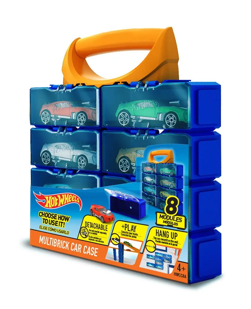 Hot Wheels - Multibrick Car Case - 8 Modules for 8 Cars, Cars not included