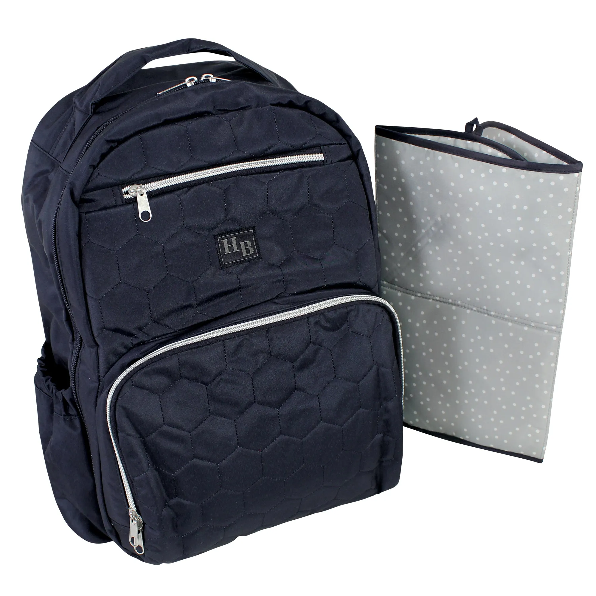 Hudson Baby Premium Diaper Bag Backpack and Changing Pad, Navy