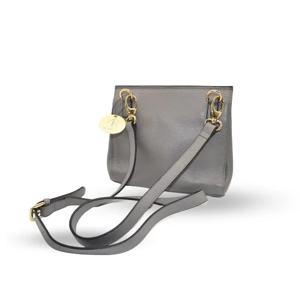 Hunters Hill | Grey Crossbody Leather Bag