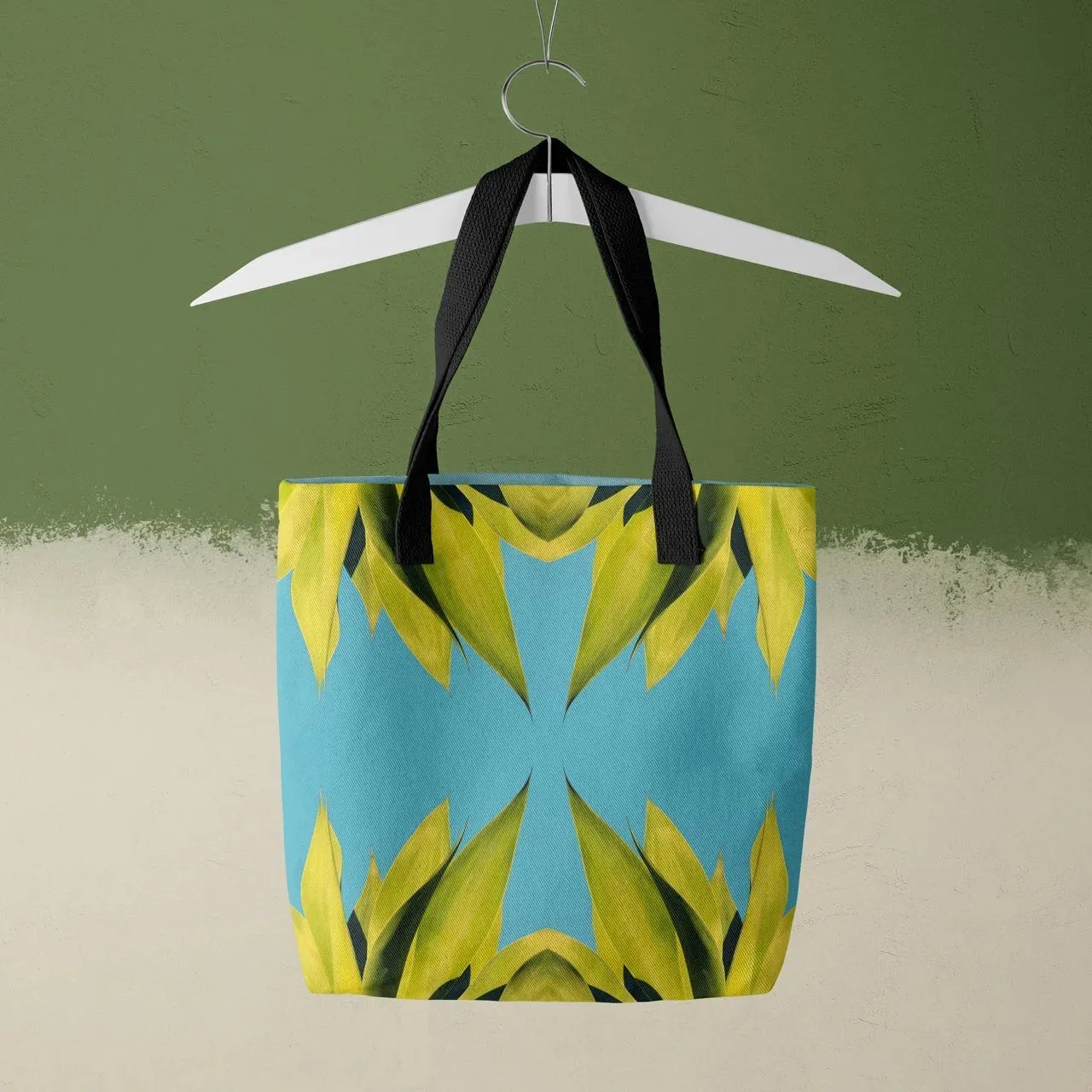 In Bloom - Succulent Op Art Shopping Tote Bag