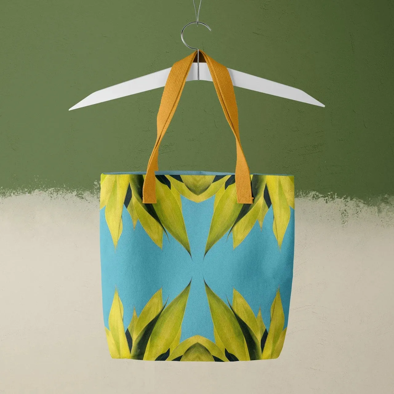 In Bloom - Succulent Op Art Shopping Tote Bag