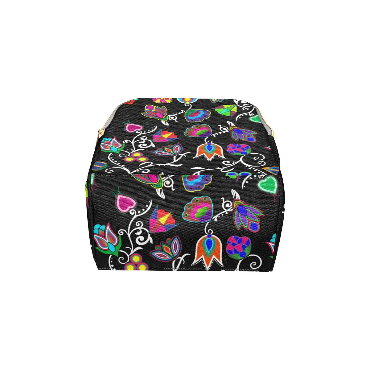 Indigenous Paisley - Black Multi-Function Diaper Backpack