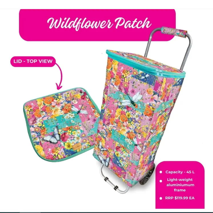 Insulated Shopping Cart - Wildflower Patch