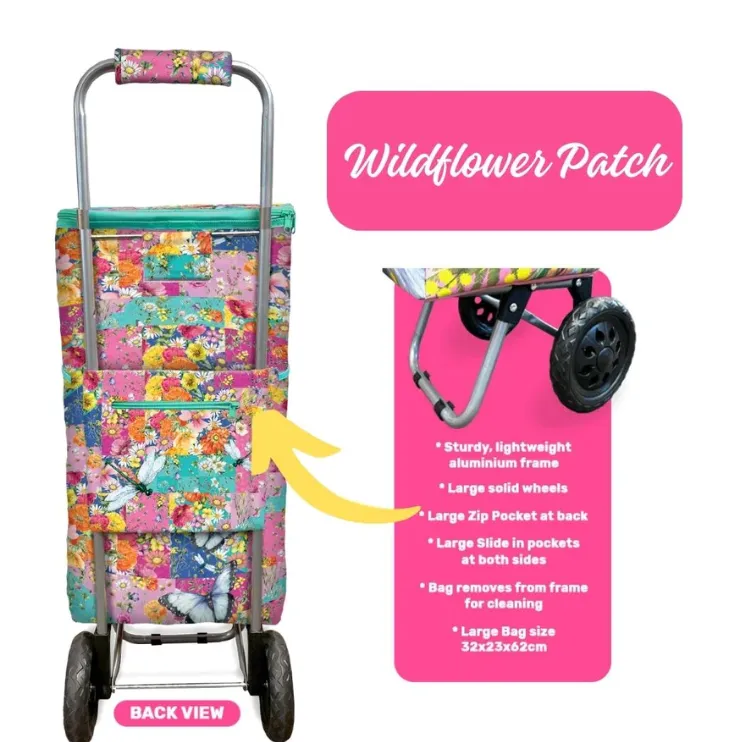 Insulated Shopping Cart - Wildflower Patch