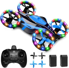 ITEM# 0204   Drones - Toys for Boys And Girls Dual Mode for Land and Fly Match LED Flash Lights wheels with 12 Scene Modes (Watch Video)