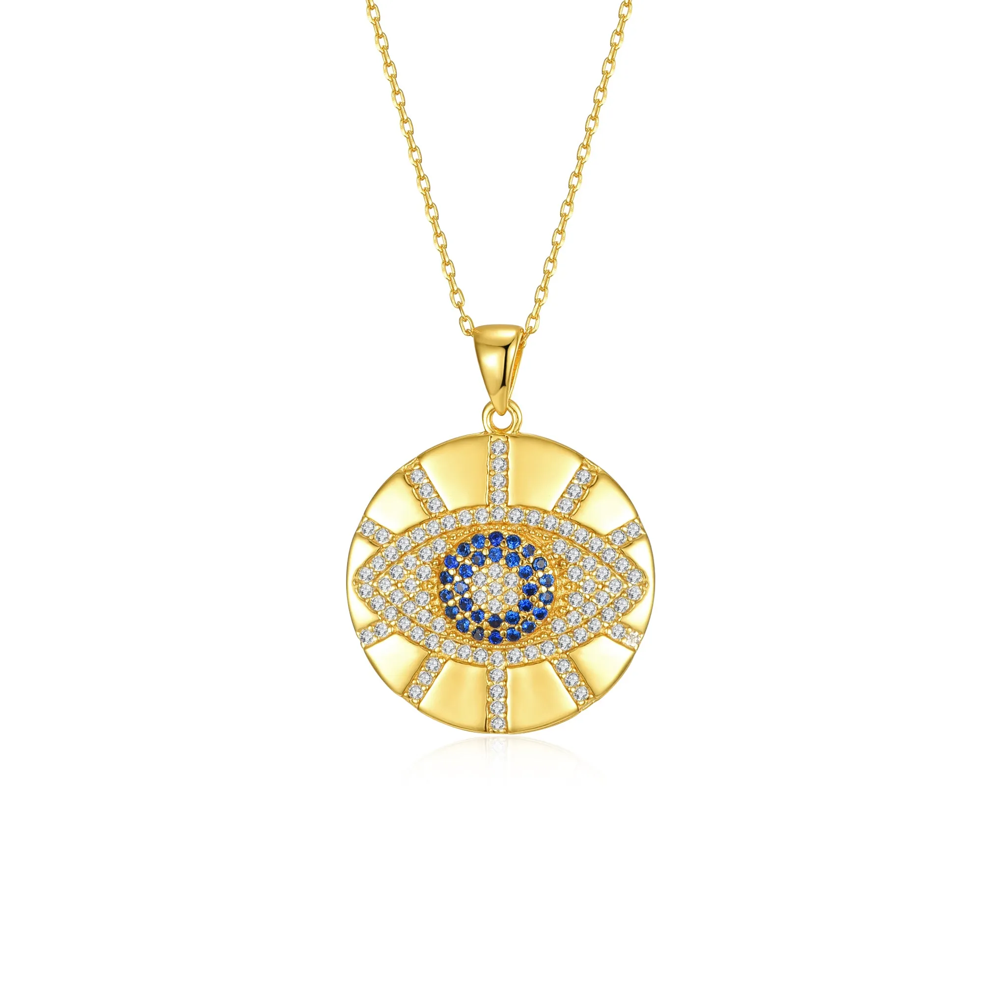 Julie Eye & Light Rays Medallion Necklace