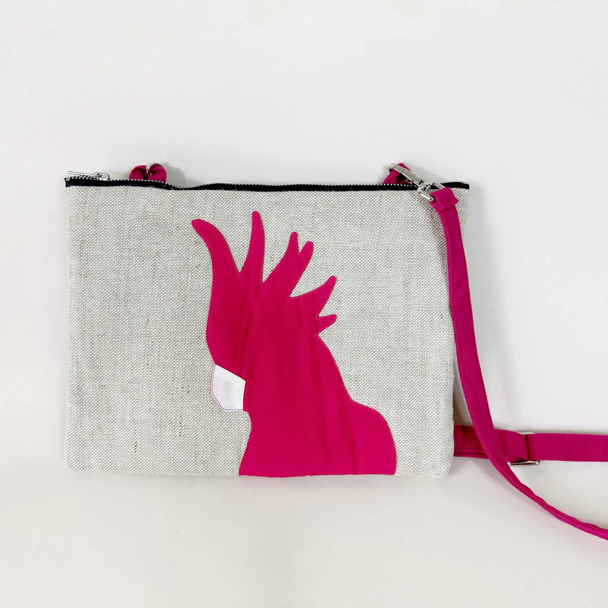 Jute Cockatoo Clutch and Shoulder Bag