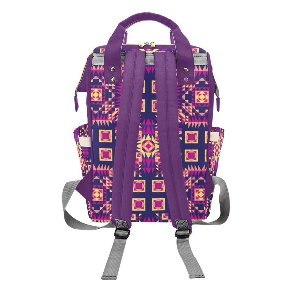 Kaleidoscope Bleu Multi-Function Diaper Backpack/Diaper Bag