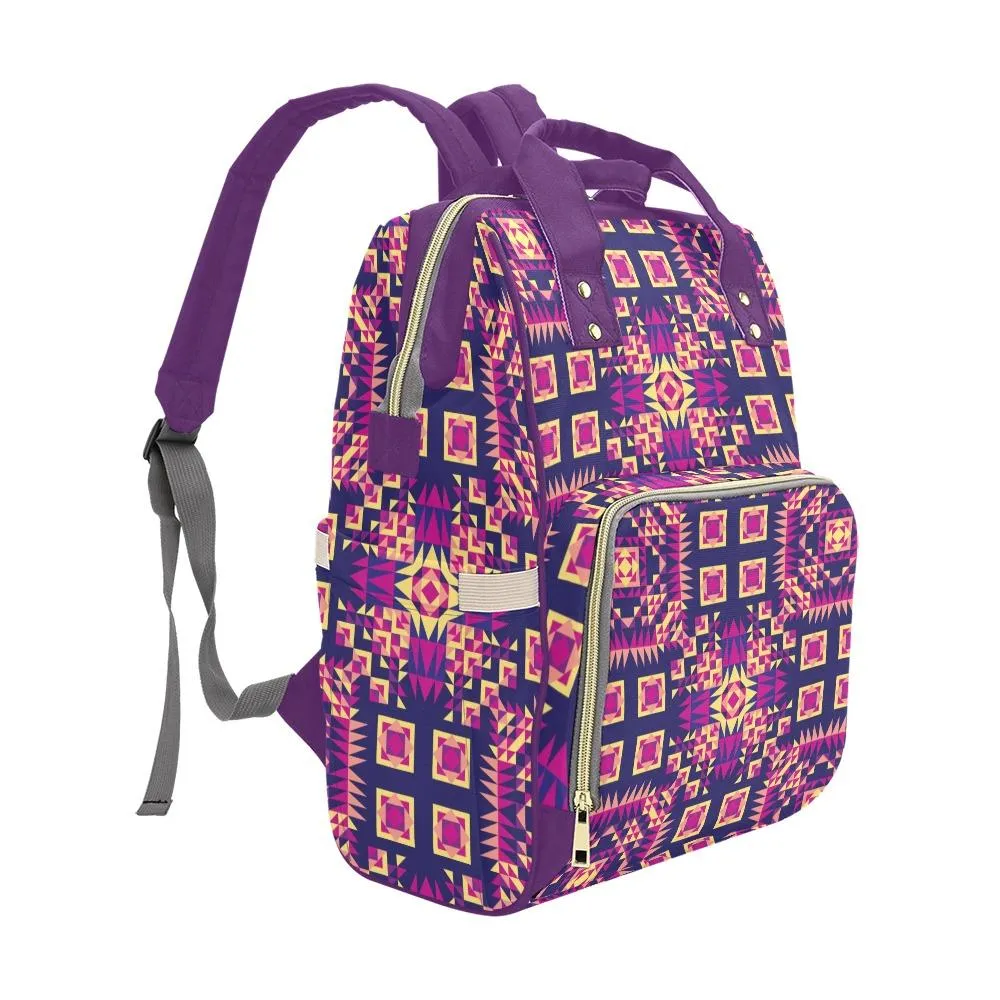 Kaleidoscope Bleu Multi-Function Diaper Backpack/Diaper Bag