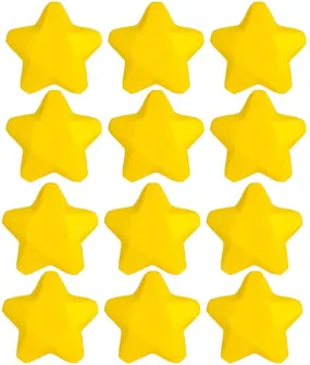 Kicko 2.5 Inch Star - 12 Pack Yellow Squeeze Toy - Parties, Hand therapy, Anxiety