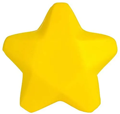 Kicko 2.5 Inch Star - 12 Pack Yellow Squeeze Toy - Parties, Hand therapy, Anxiety