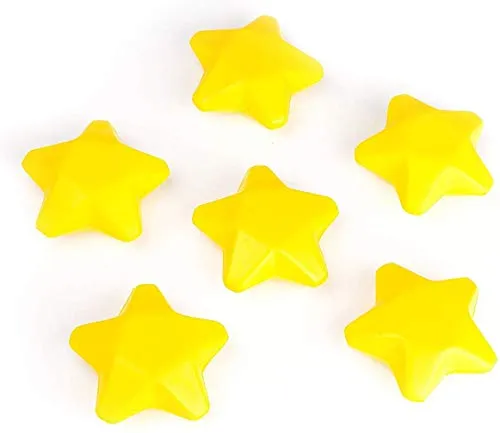 Kicko 2.5 Inch Star - 12 Pack Yellow Squeeze Toy - Parties, Hand therapy, Anxiety