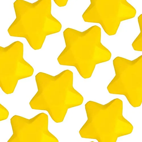 Kicko 2.5 Inch Star - 12 Pack Yellow Squeeze Toy - Parties, Hand therapy, Anxiety