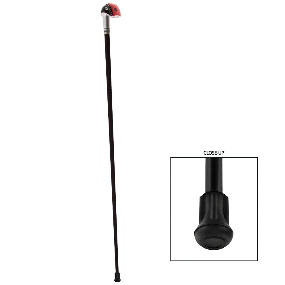 Lady Bug Lola Signature Carbon Fiber Walking Cane - 1 Black Shaft