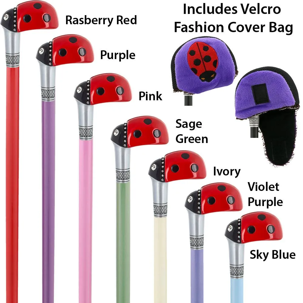 Lady Bug Lola Signature - Choose 1 Shaft - Carbon Fiber Walking Cane