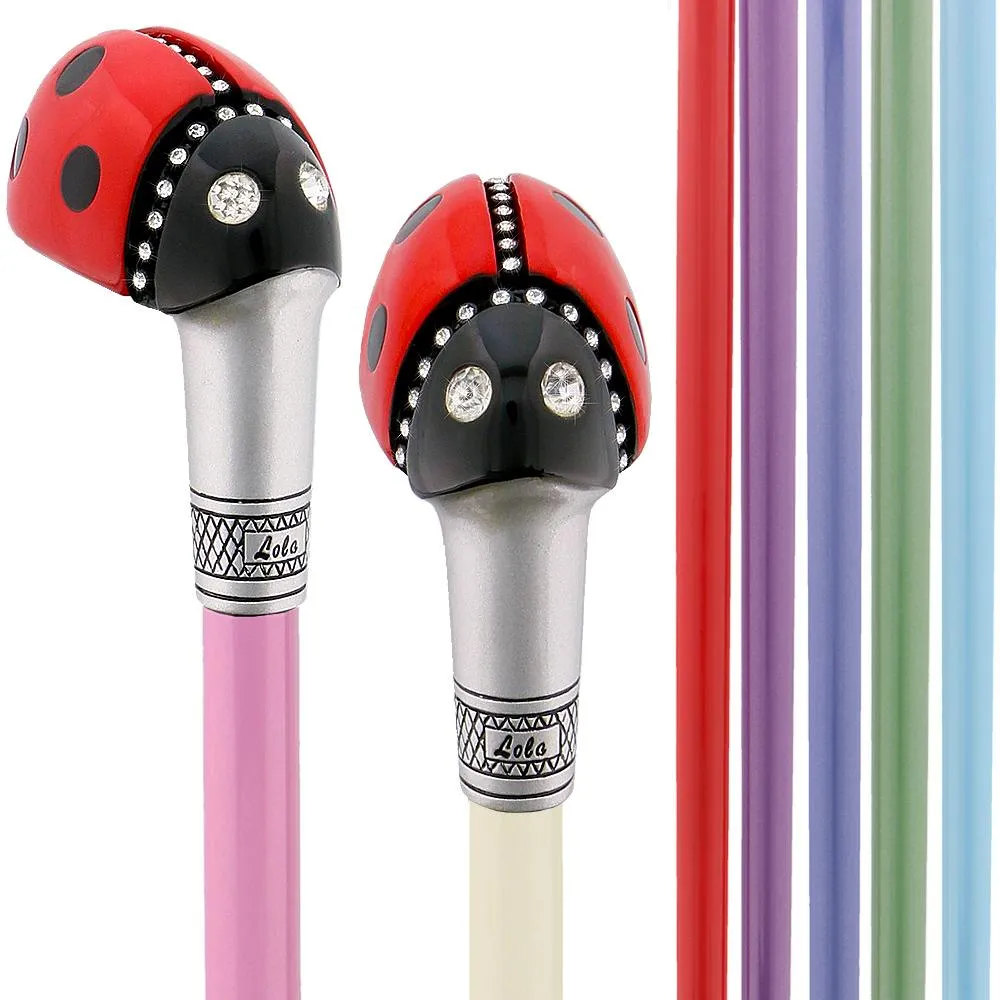 Lady Bug Lola Signature - Choose 1 Shaft - Carbon Fiber Walking Cane