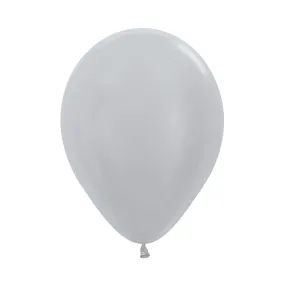 Latex Balloon Pack - Metallic Silver, 11" | 100 ct.