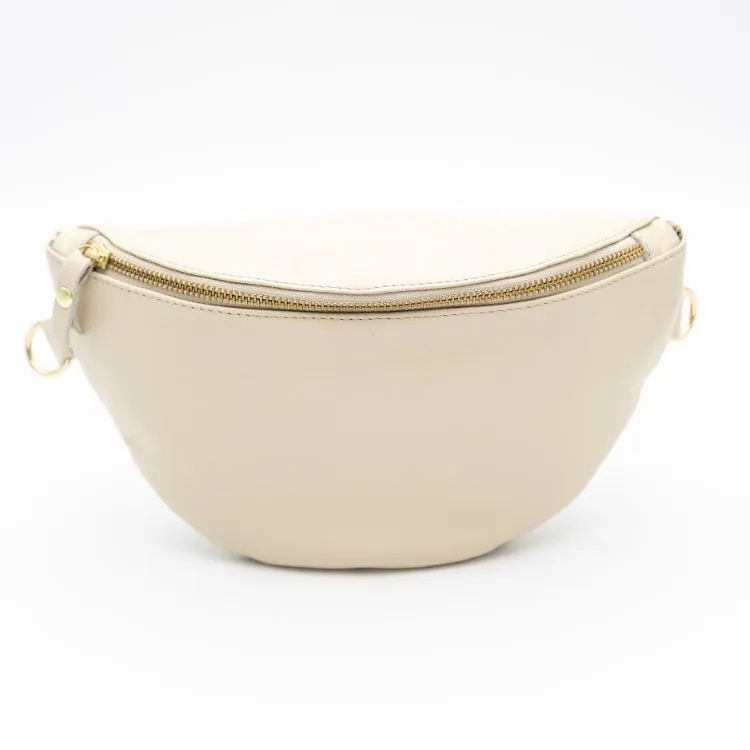 Latte Leather Bum Bag (w Gold Fittings)