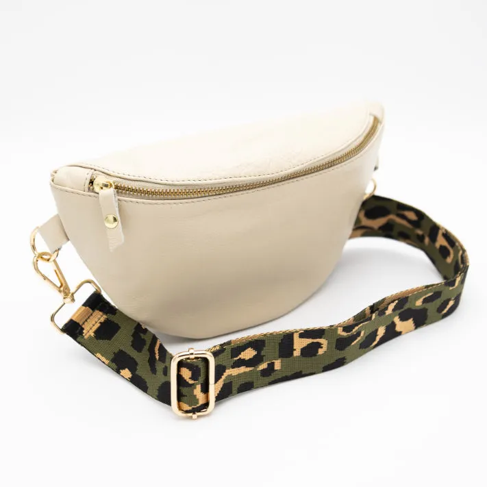 Latte Leather Bum Bag (w Gold Fittings)