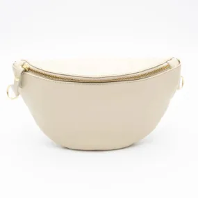 Latte Leather Bum Bag (w Gold Fittings)