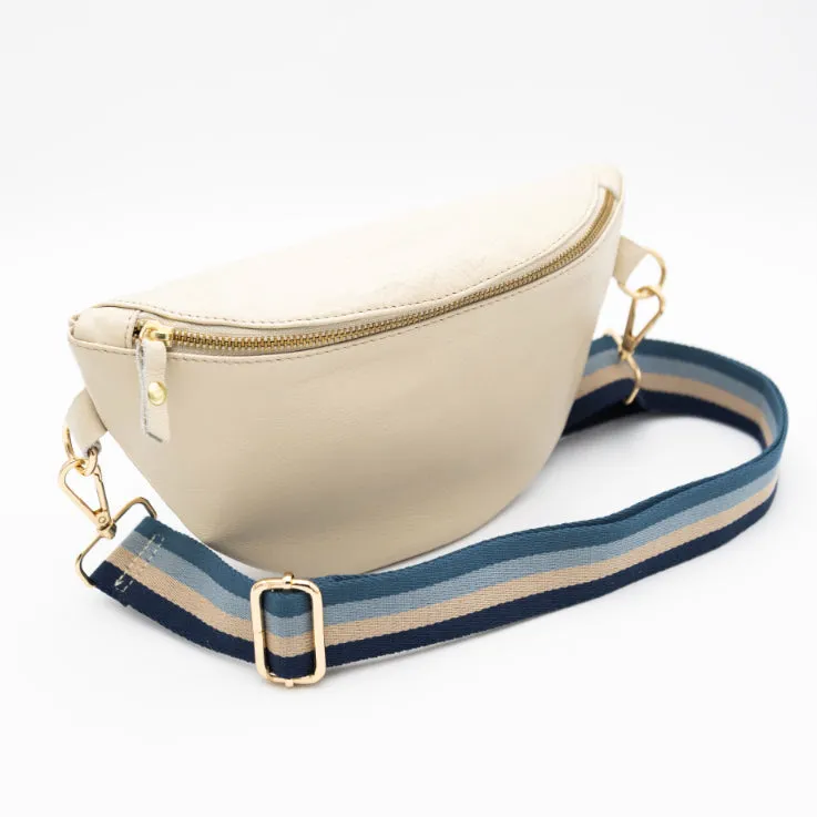 Latte Leather Bum Bag (w Gold Fittings)