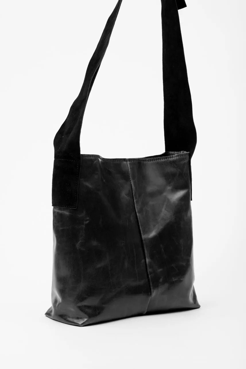 Leather tote bag QUADRATO model