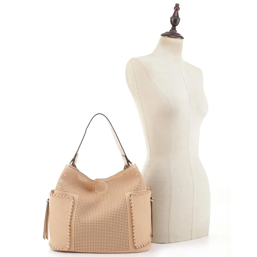 LF5037UT Faux Suede 3-in-1 Shoulder Bag/Crossbody/Wallet