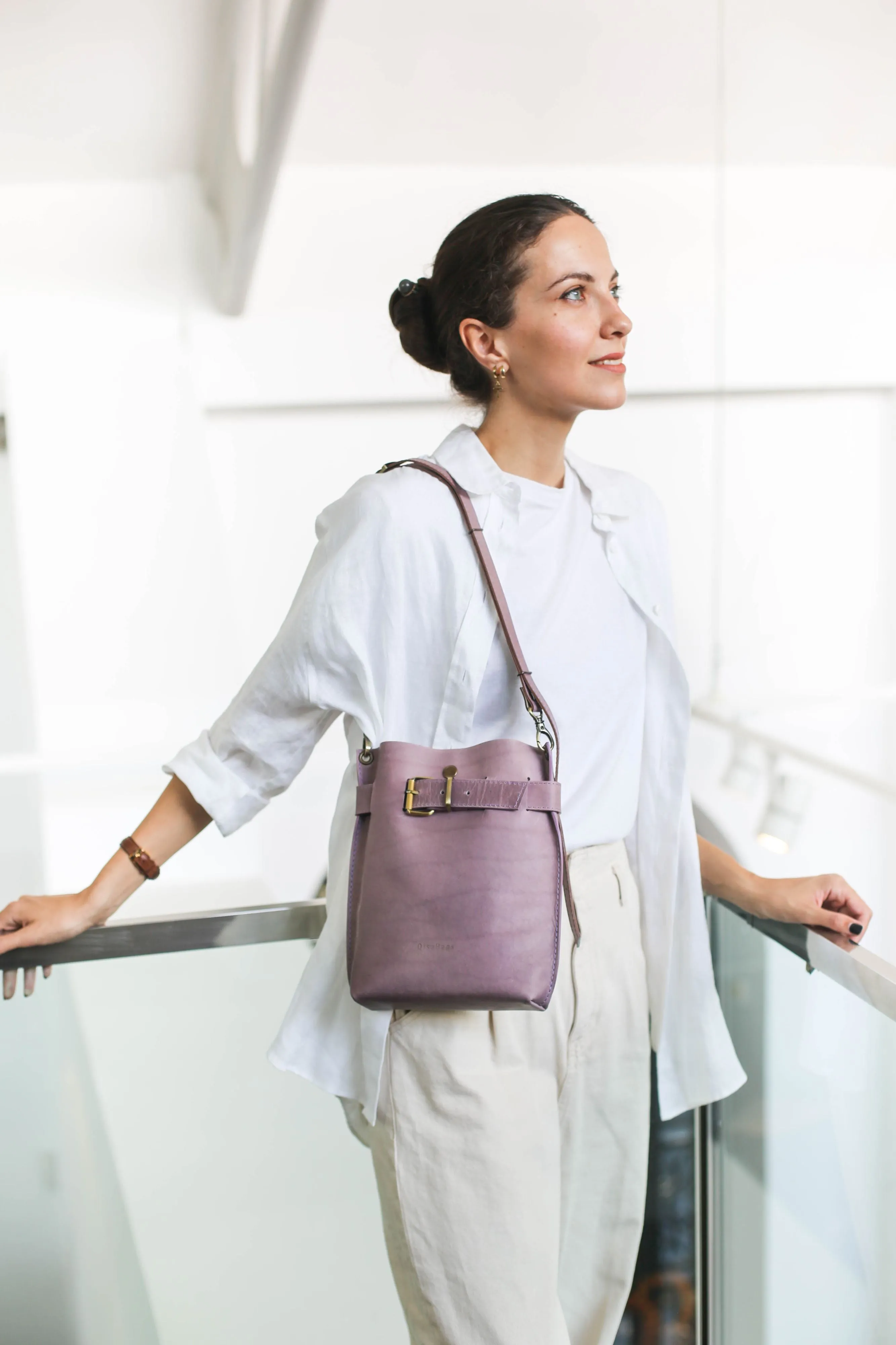 Lilac Leather Bag