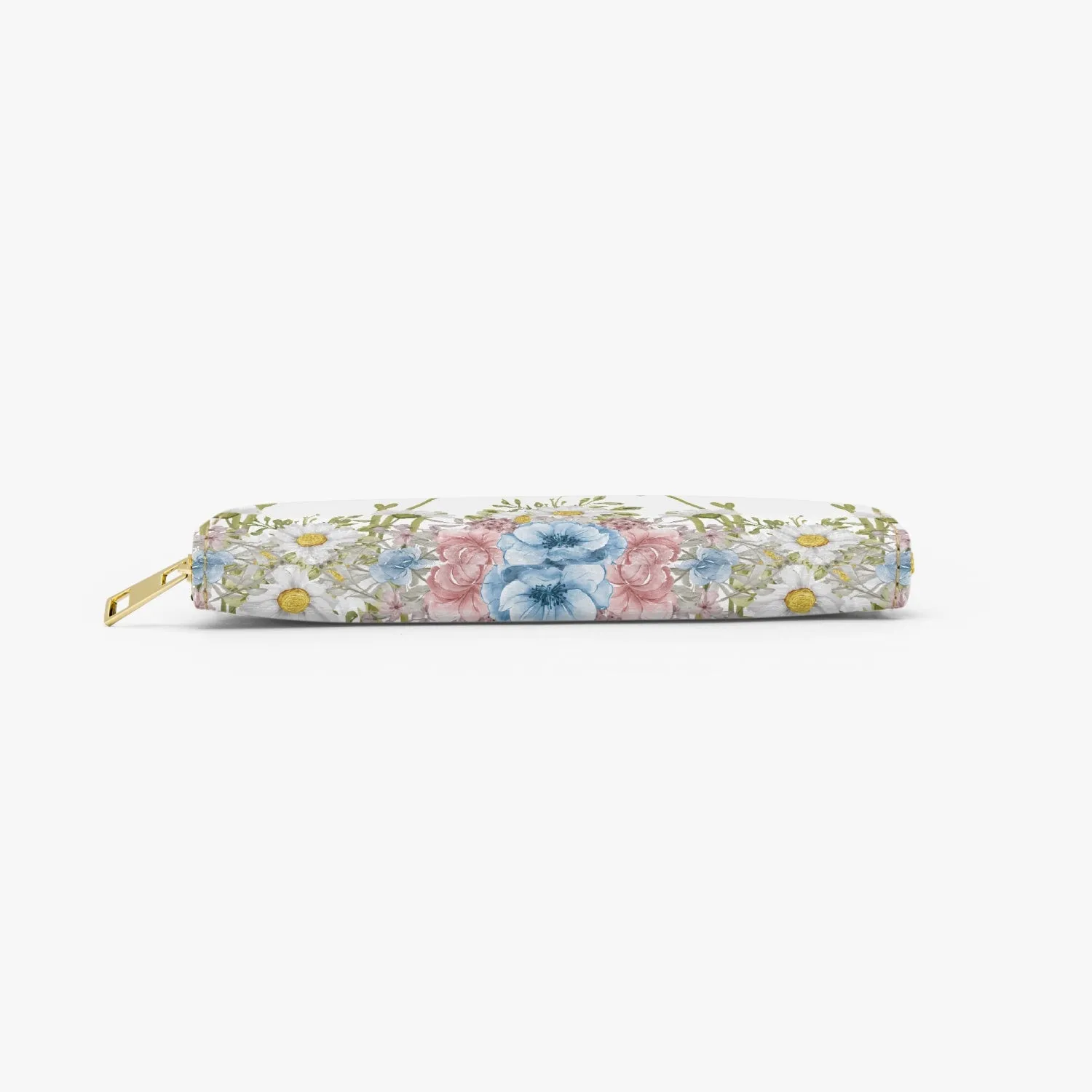 Long Type Zipper Purse, Floral, Mum, awd-1366