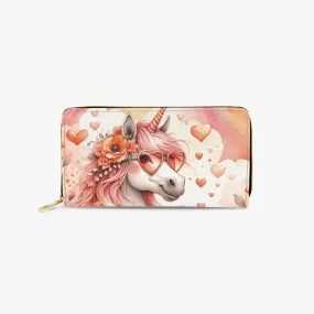 Long Type Zipper Purse, Unicorn, awd-662