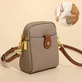 Lychee Pattern Mobile Phone Bag Small High Quality Leather Crossbody Bags For Women Wallet