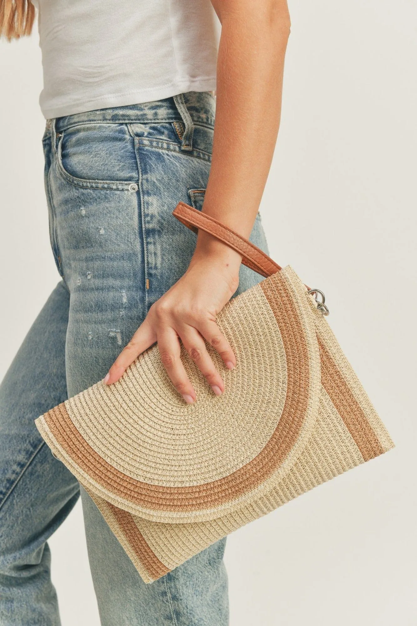 MB0182 Josie Straw Crossbody/Clutch