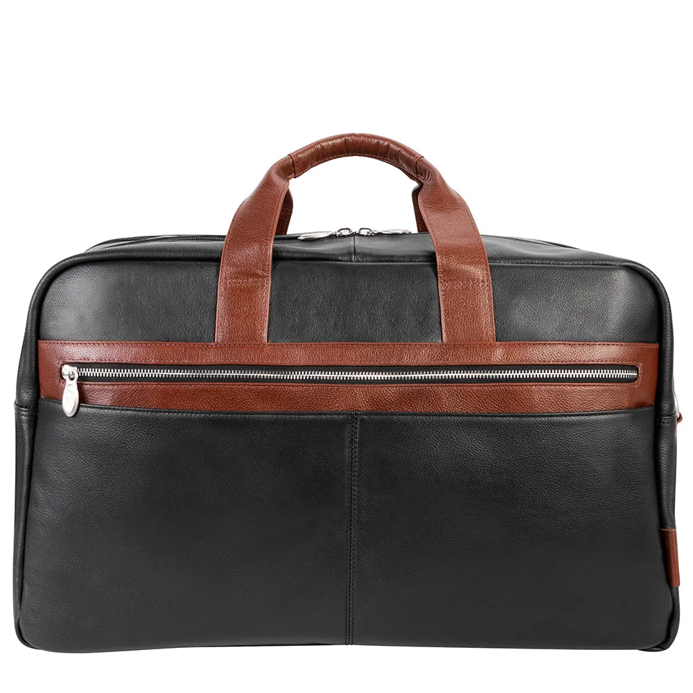 McKlein 21" Leather Two-tone Dual-Compartment Laptop Carry-All Duffel