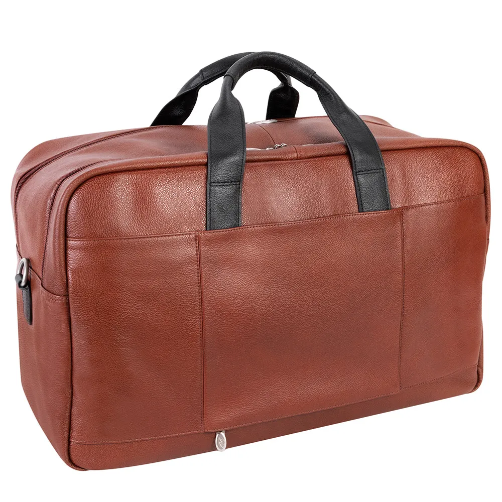 McKlein 21" Leather Two-tone Dual-Compartment Laptop Carry-All Duffel