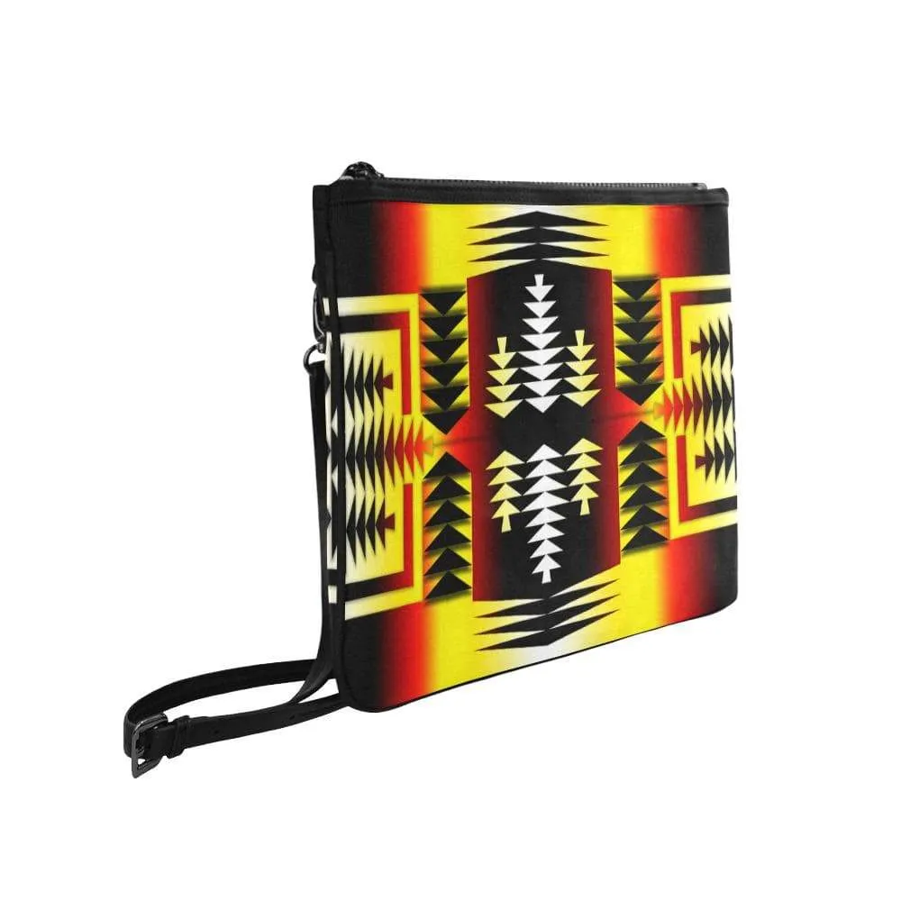 Medicine Wheel Strips Basketball Slim Clutch Bag