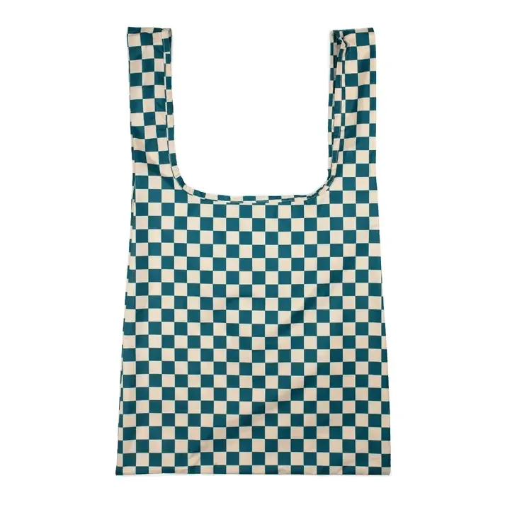 Medium Reusable Bag - Pink & Orange Checkerboard