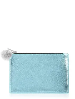 Metallic Blue Clutch Bag