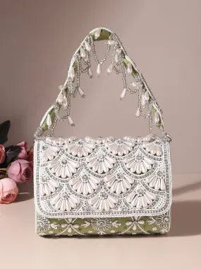 Mint Pearl flap bag