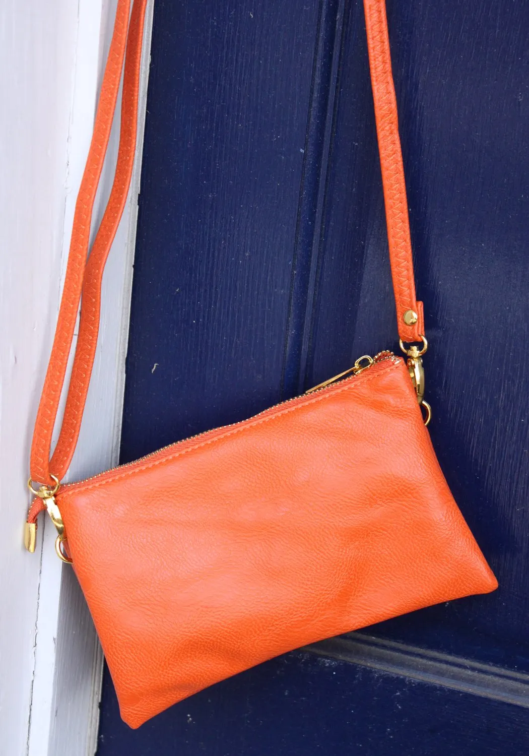 Monogrammed Clutch Orange