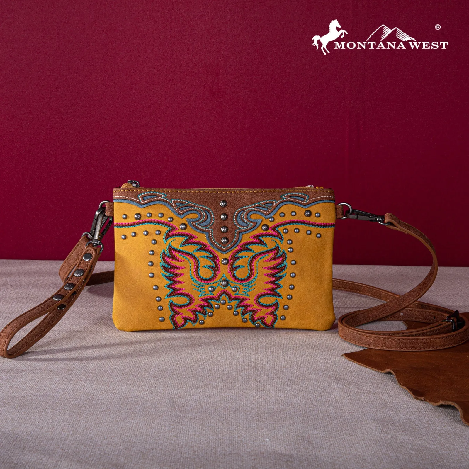 Montana West Embroidered Collection Clutch/Crossbody