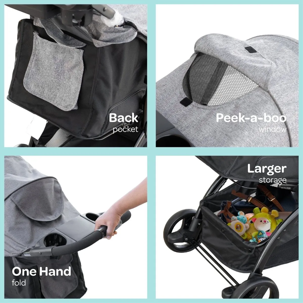 Moon Aria Go Travel System Dark Grey