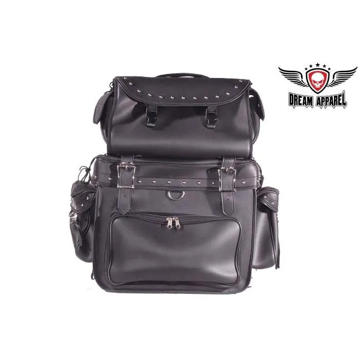 Motorcycle Sissybar Bag With Studs