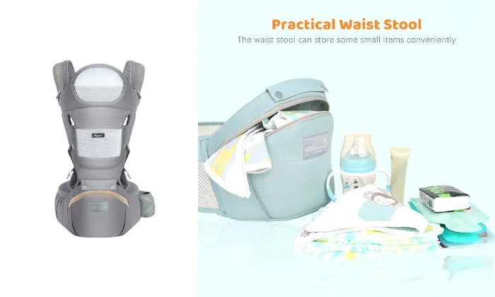 Multifunctional Breathable Baby Carrier With Hip Seat Lumbar