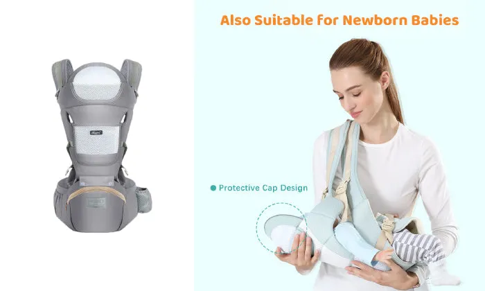 Multifunctional Breathable Baby Carrier With Hip Seat Lumbar