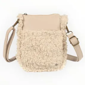 Naturel teddy schoudertasje / crossbody Askim